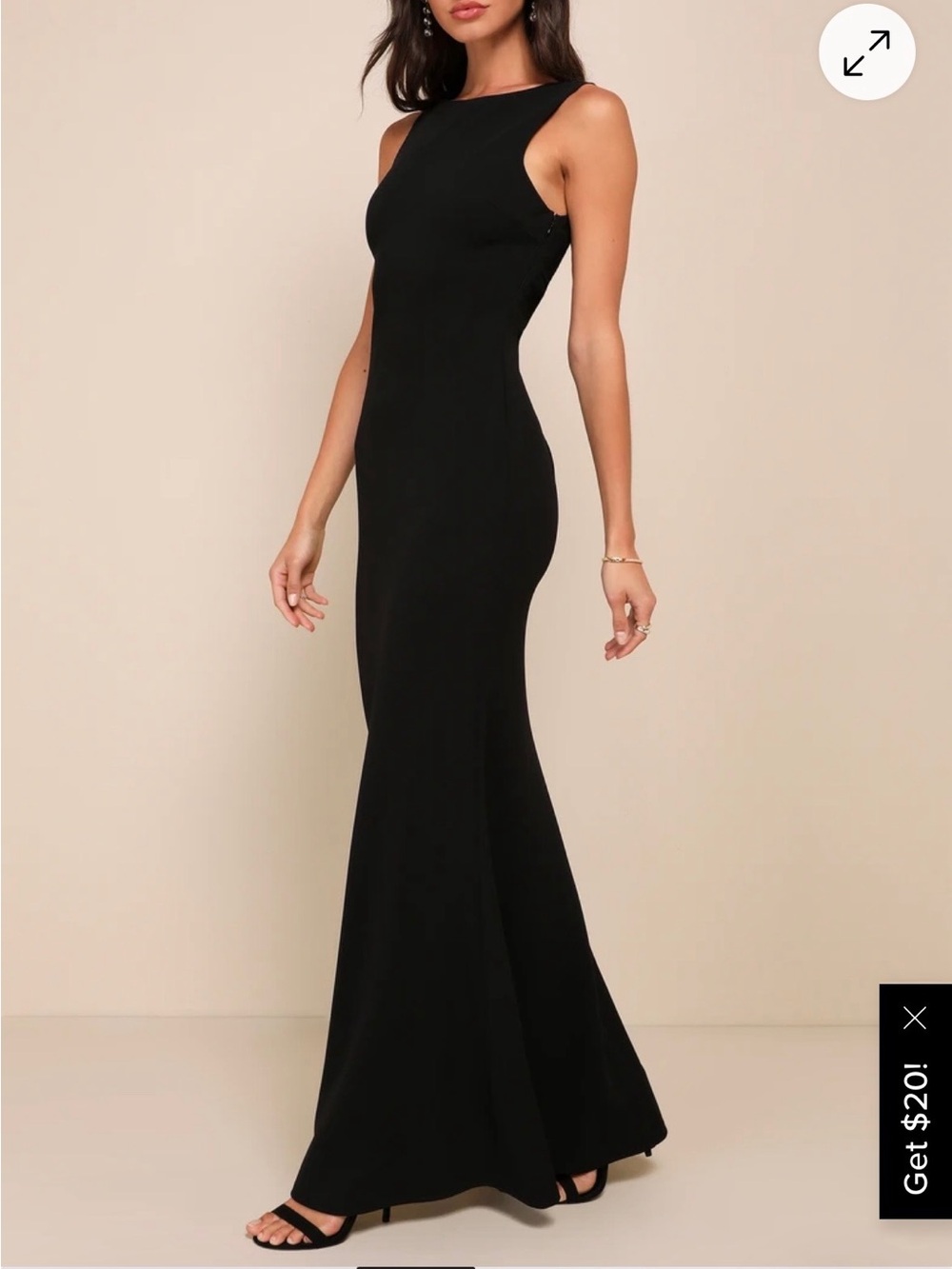 Classic Black Sleeveless Maxi Dress from lulus missed return window tags attach